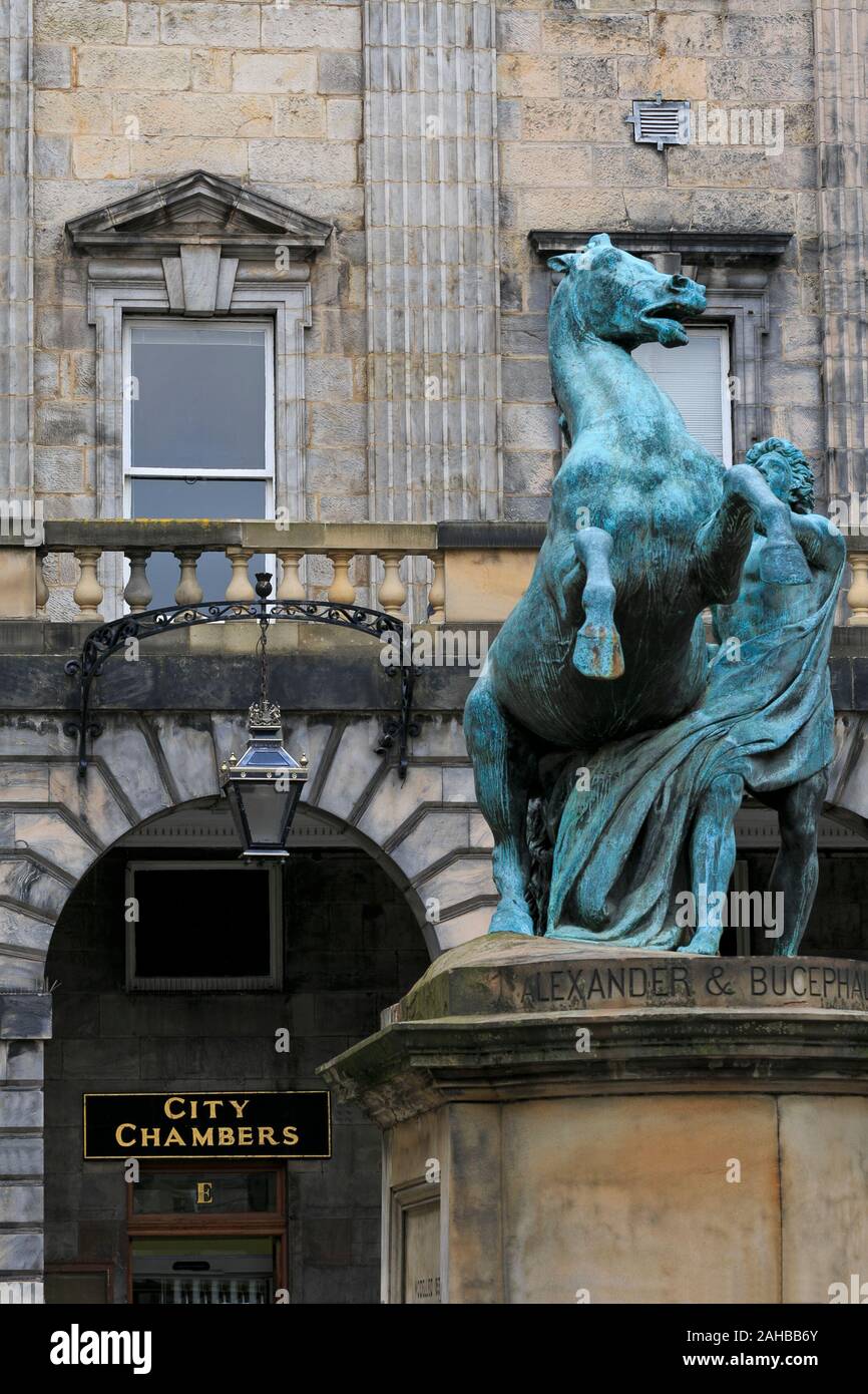 City Chambers, Royal Mile di Edimburgo, Scozia, Regno Unito Foto Stock