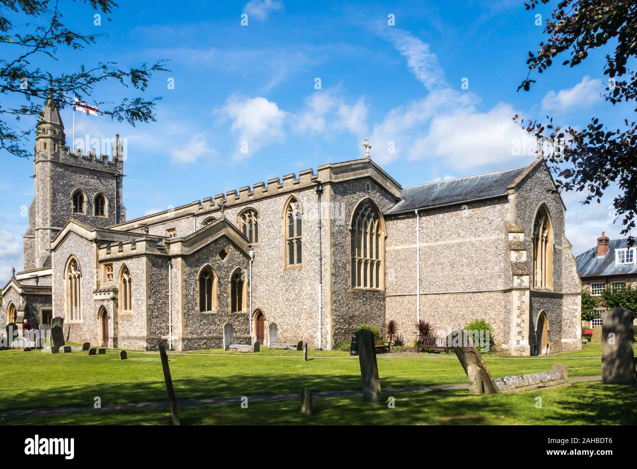 Santa Maria la chiesa parrocchiale, Old Amersham, Buckinghamshire, Inghilterra, Regno Unito Foto Stock