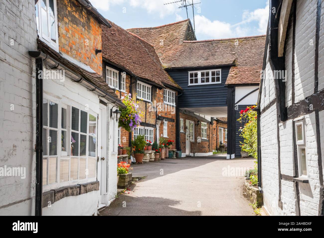 Il Grade ii Listed edifici in un vicolo, Old Amersham, Buckinghamshire, Inghilterra, Foto Stock