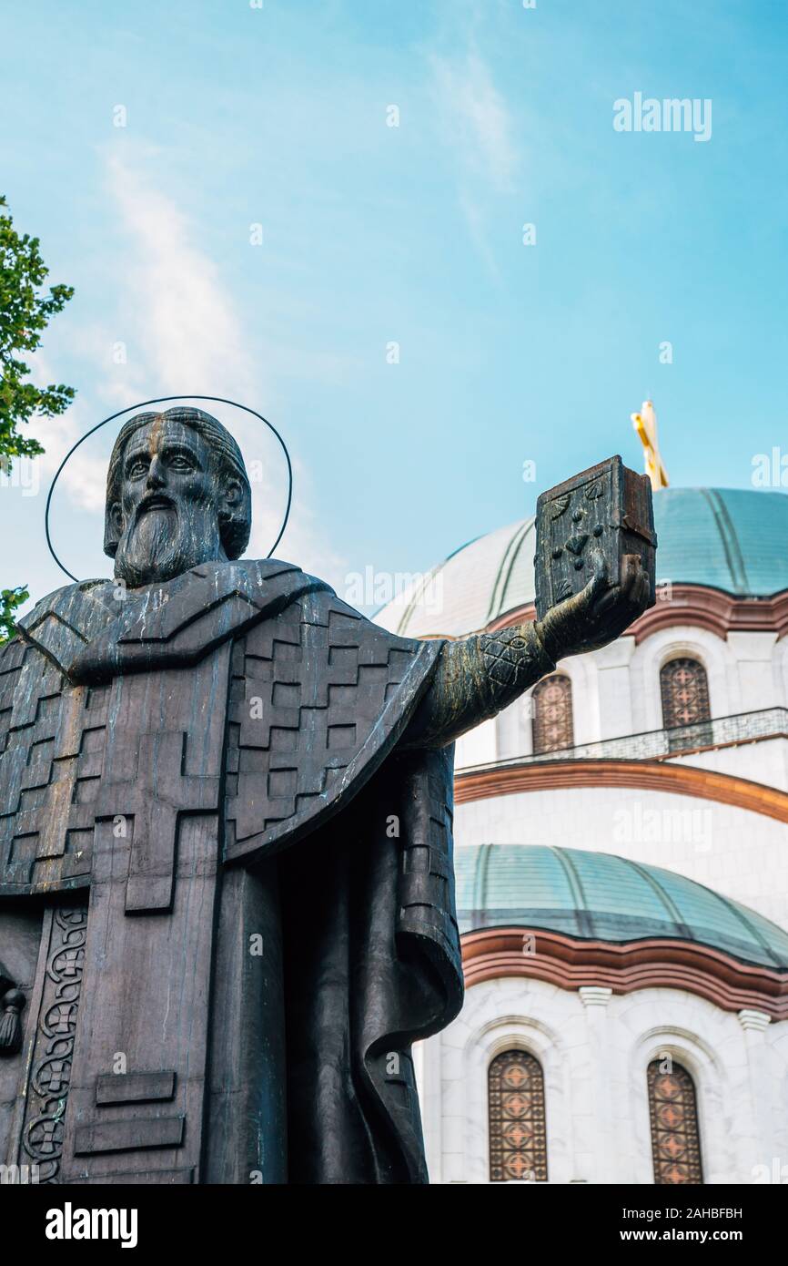 Belgrado, Serbia - Luglio 16, 2019 : Saint Sava Cattedrale Ortodossa, Hram Svetog Save Foto Stock