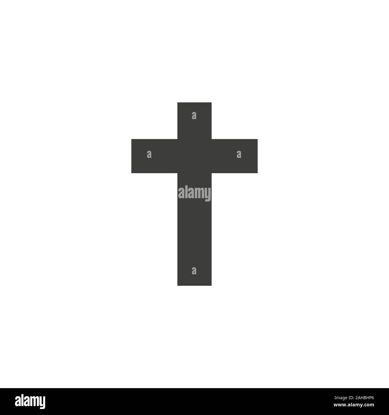 La religione Croce icona vettore. riempito segno piatta per il concetto di mobile e web design. Una croce cristiana semplice icona solido. Symbol, il logo illustrazione. Pixel Illustrazione Vettoriale