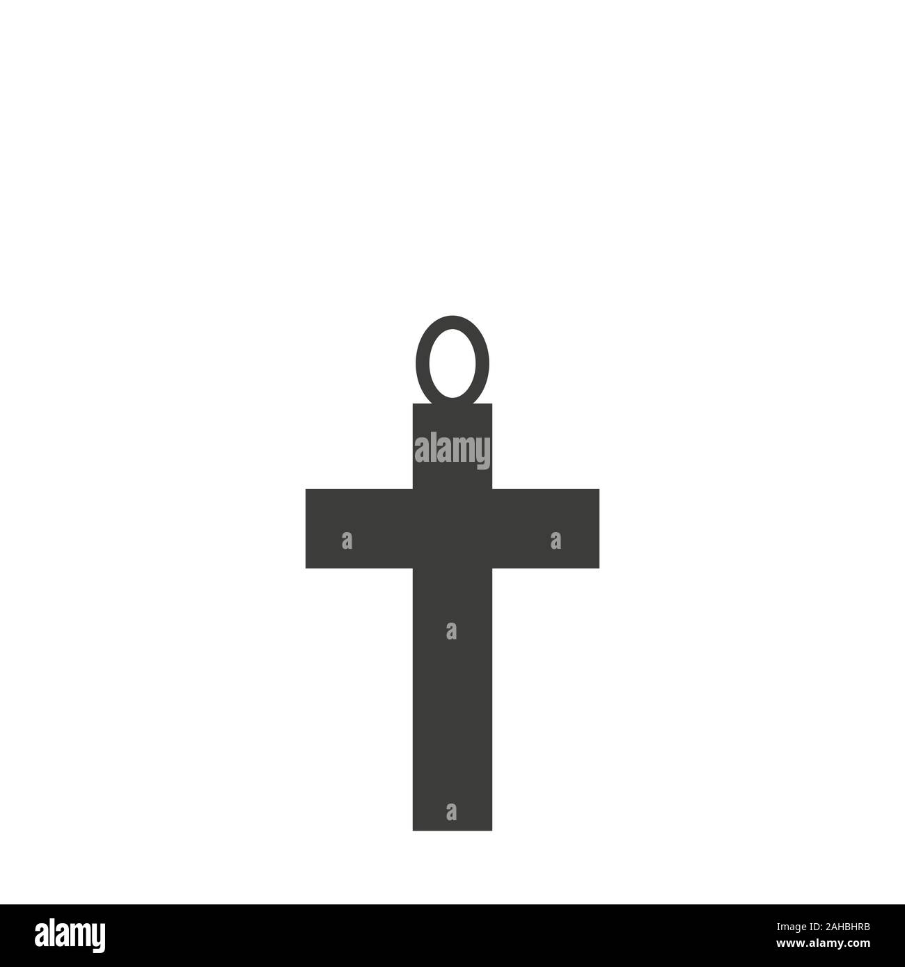 La religione Croce icona vettore. riempito segno piatta per il concetto di mobile e web design. Una croce cristiana semplice icona solido. Symbol, il logo illustrazione. Pixel Illustrazione Vettoriale