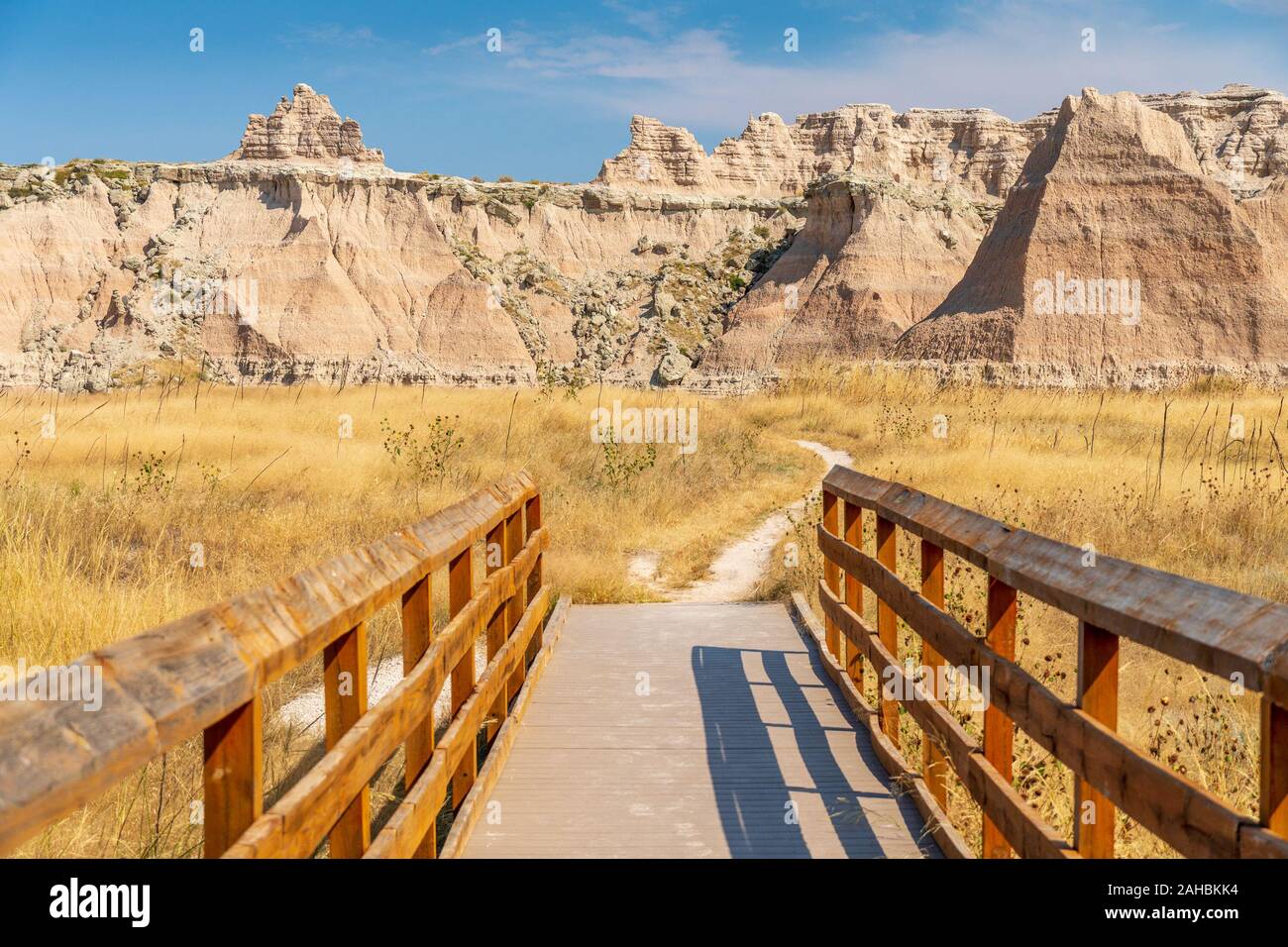 Visitando il Badlands nel South Dakota nel settembre 2018 Foto Stock