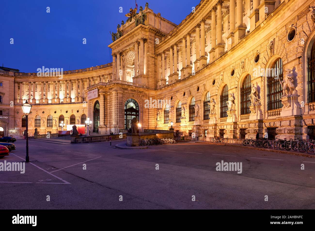 Neue Burg complesso museale al palazzo imperiale Hofburg. Vienna Austria Foto Stock