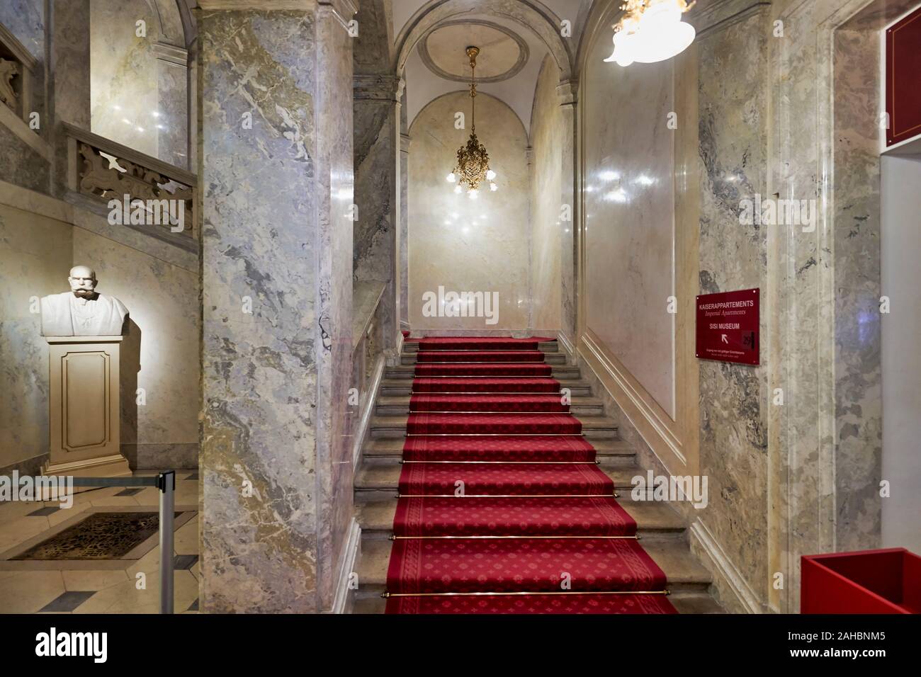 Kaiserappartements Palazzo Imperiale Hofburg Sissi. Vienna Austria Foto Stock