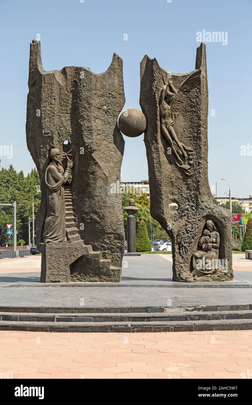 Il memoriale per i cosmonauti a Tashkent, Uzbekistan. Foto Stock