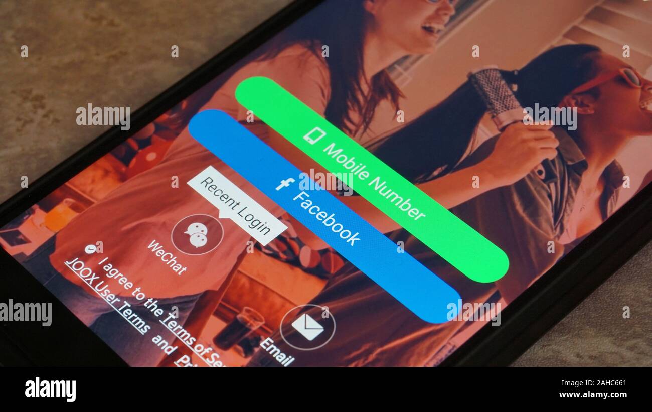 Login form applicazione mobile interfaccia utente fotografia Foto Stock