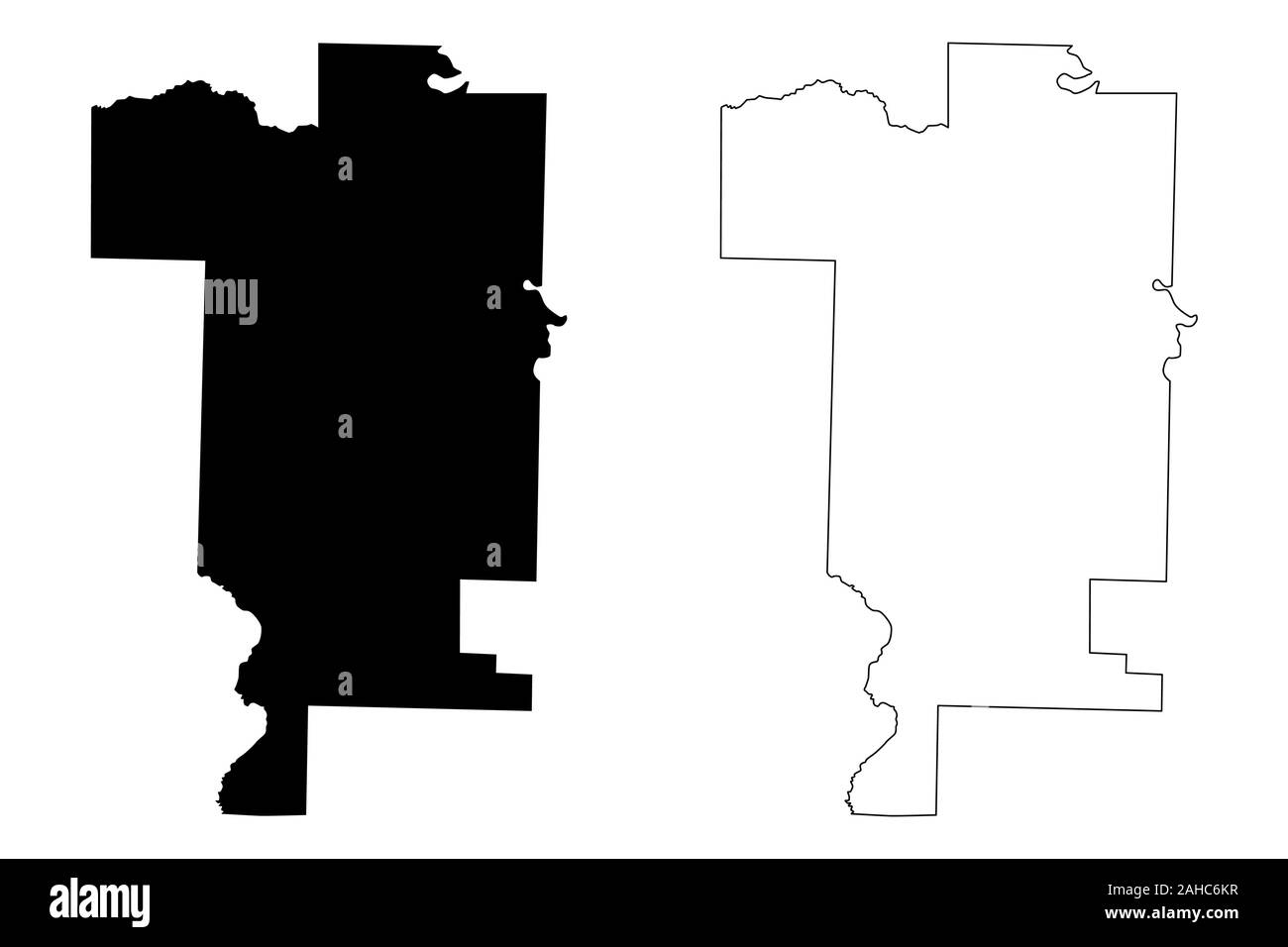 Prairie County, Arkansas (U.S. County, Stati Uniti d'America,USA, Stati Uniti, US) mappa illustrazione vettoriale, scribble schizzo Prairie mappa Illustrazione Vettoriale