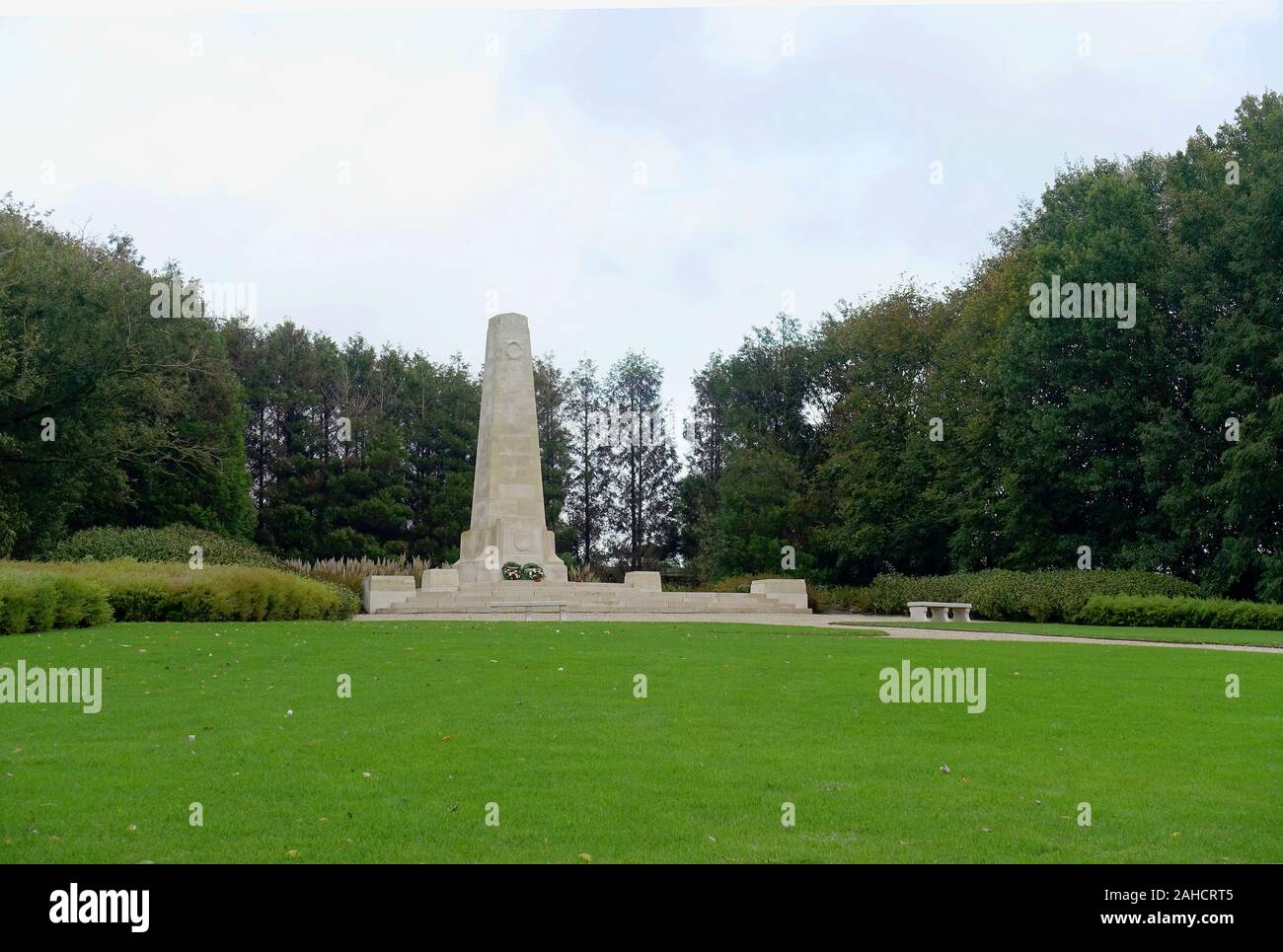New Zealand Memorial Park, Messines, Belgio Foto Stock