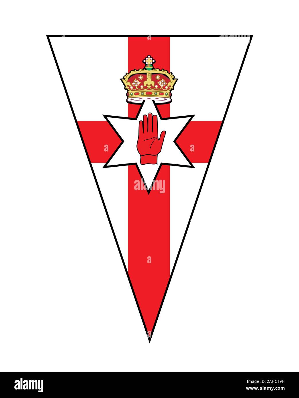 L'Irlanda del Nord bandiera come parte di un bunting Illustrazione Vettoriale