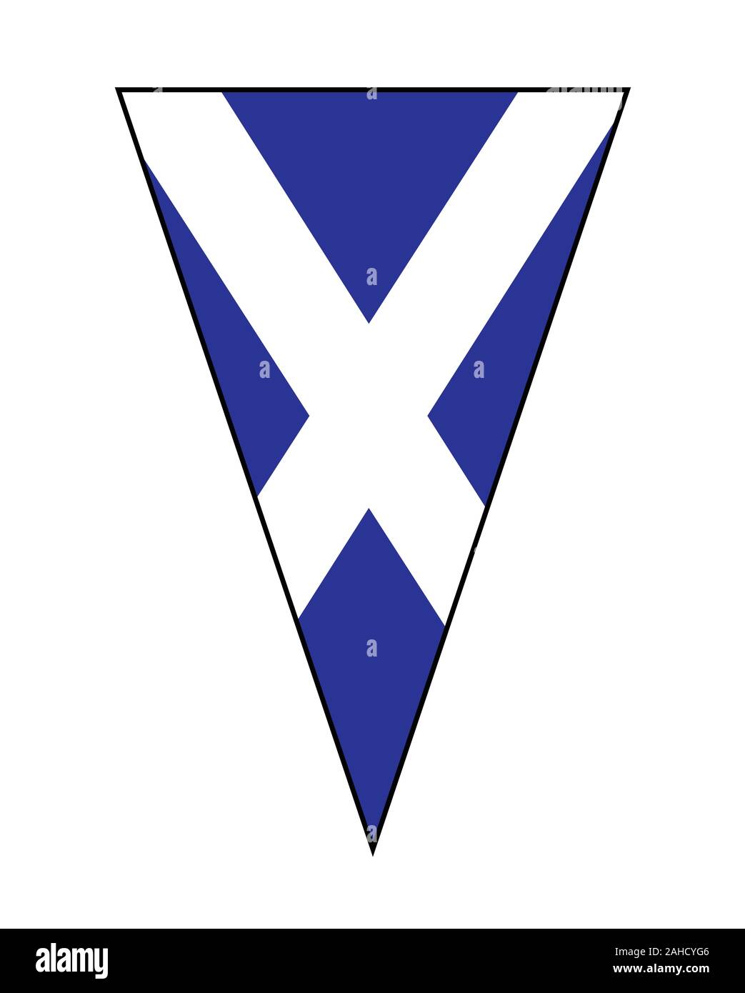 La bandiera scozzese come parte di un bunting Illustrazione Vettoriale