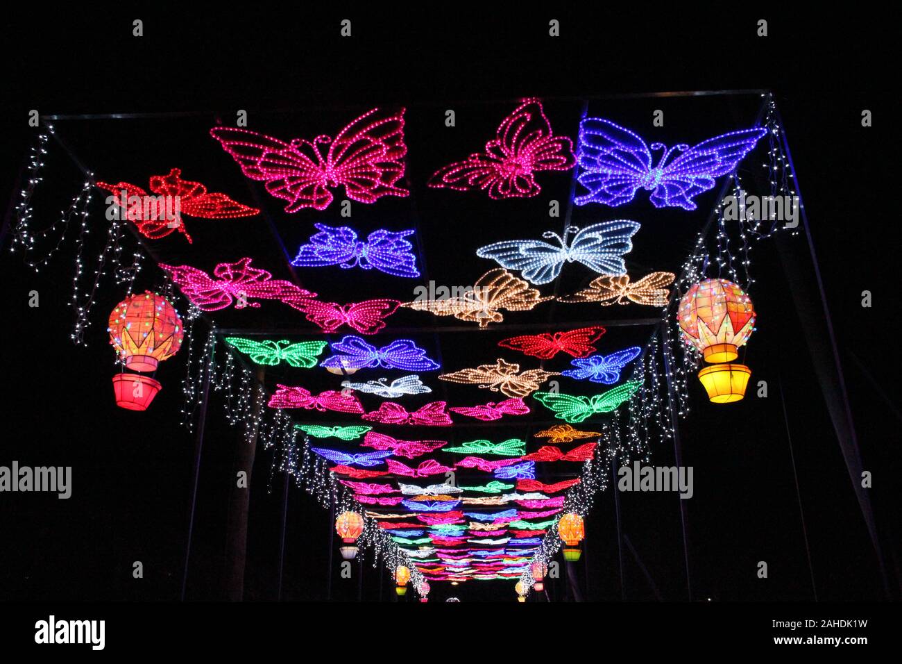 China Light Festival in zoo Ouwehands. Paesi Bassi Foto Stock