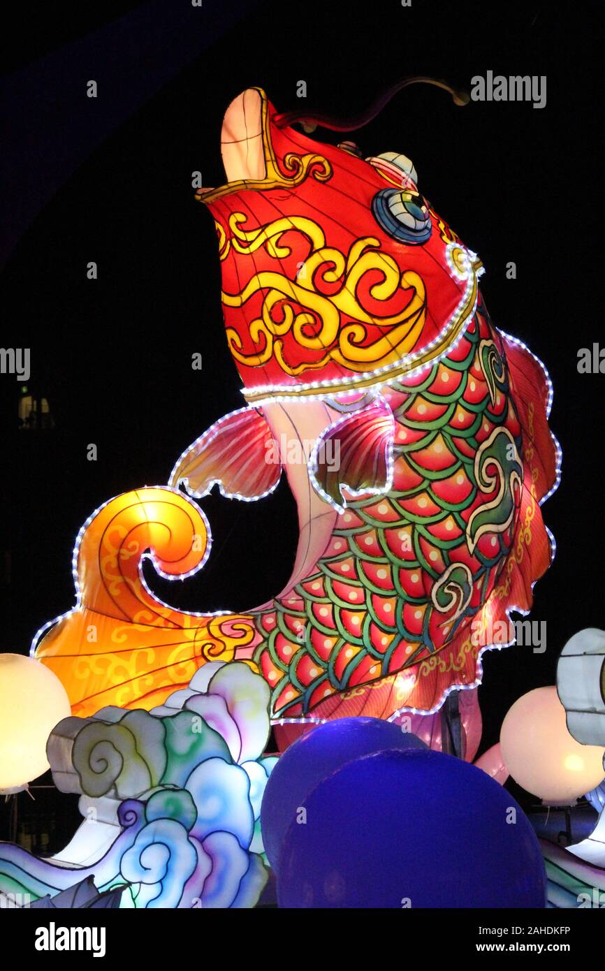 China Light Festival in zoo Ouwehands. Paesi Bassi Foto Stock
