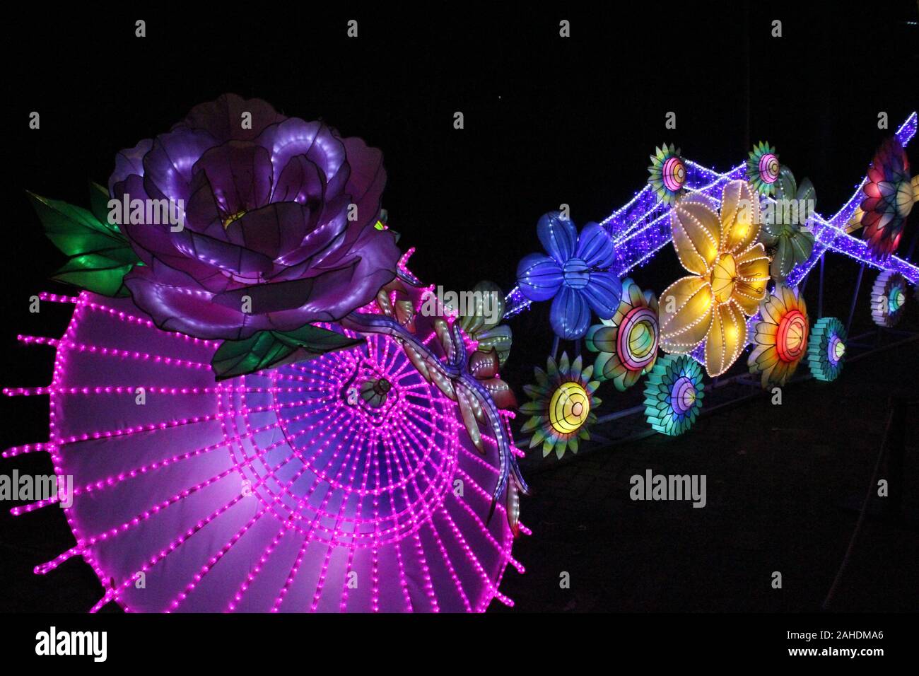 China Light Festival in zoo Ouwehands. Paesi Bassi Foto Stock