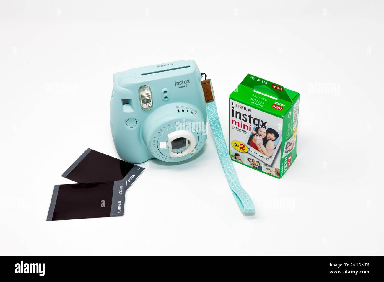 Fujifilm Instax mini 9 una pellicola istantanea telecamera con mini film. Foto Stock
