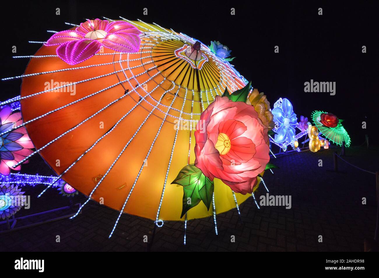 China Light Festival in zoo Ouwehands. Paesi Bassi Foto Stock