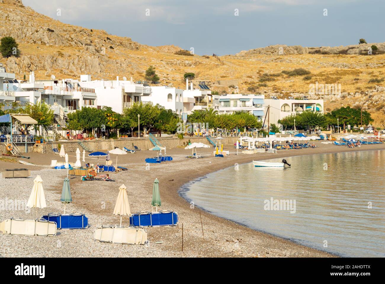 Haraki Beach Charaki sull' isola di Rodi nel Dodecanneso grecia Europa Foto Stock