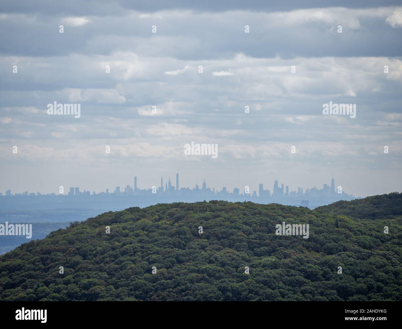 Bear Mountain State Park, Perkins Memorial Tower, Appalachian trail in stato superiore di New York Foto Stock