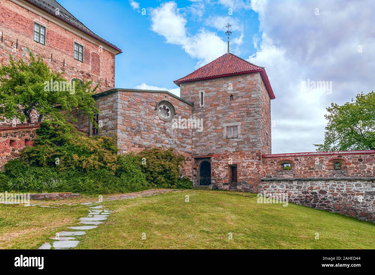 Maiden torre nell'ala sud della fortezza Akershus. Oslo. Norvegia Foto Stock