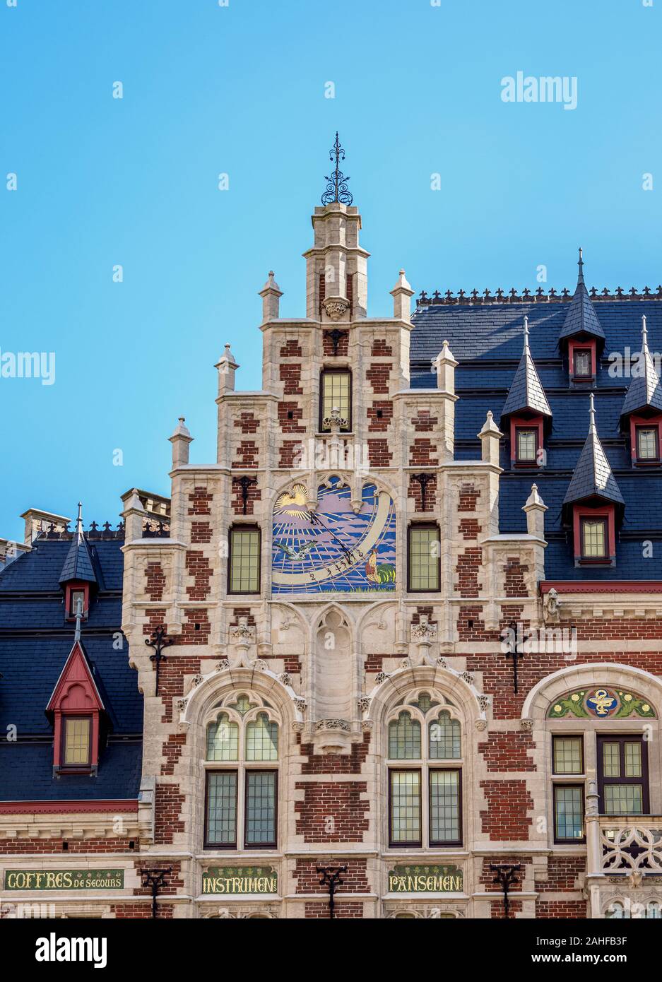 La Pharmacie italienne, vista dettagliata, Bruxelles, Belgio Foto Stock