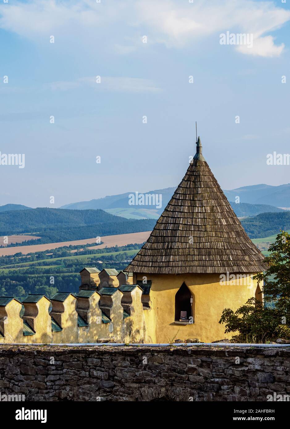Il castello di Stara Lubovna, Regione di Presov, Slovacchia Foto Stock