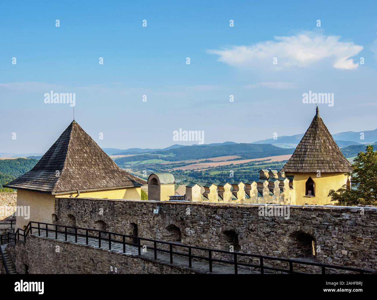 Il castello di Stara Lubovna, Regione di Presov, Slovacchia Foto Stock