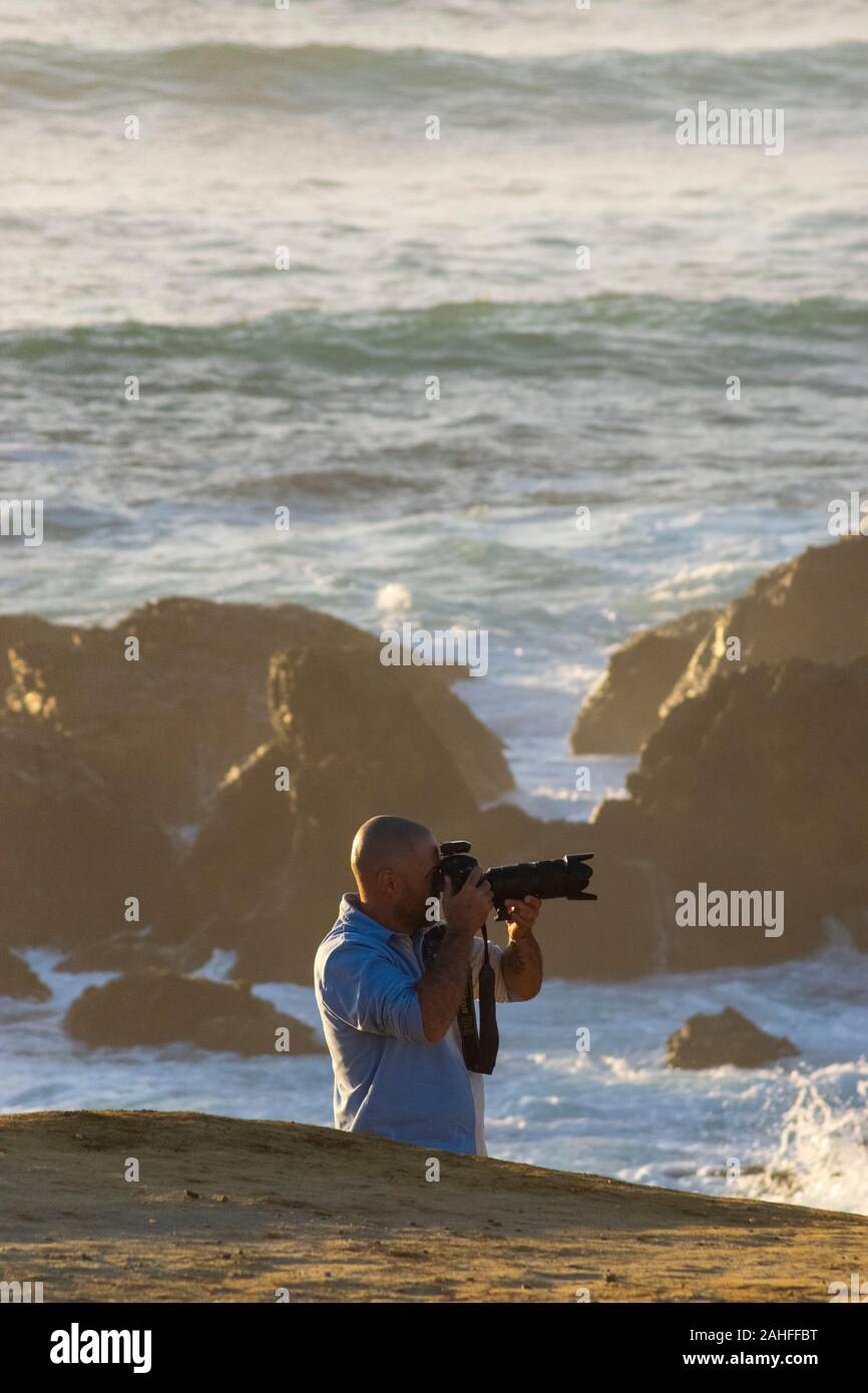 Punto Papoa Peniche Estremadura Portogallo Foto Stock