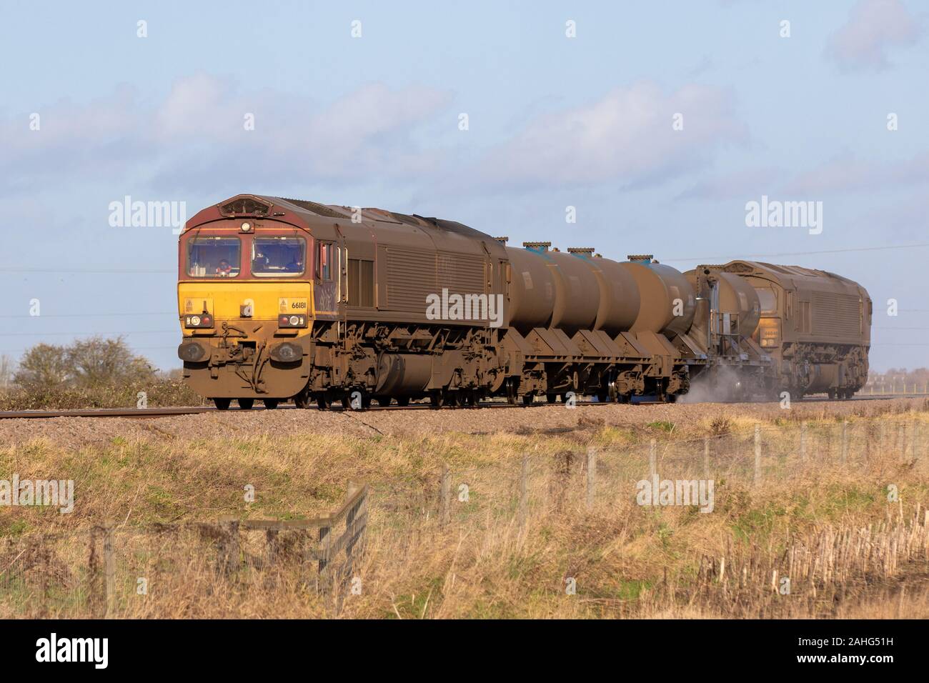 La guida della rete del fungo della rotaia del treno di trattamento Foto Stock