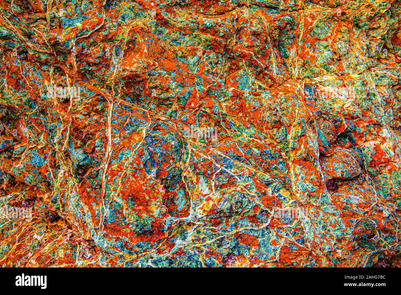 In prossimità di un vecchio e rotto texture di pietra Foto Stock
