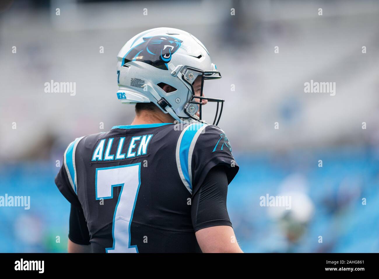 Charlotte, NC, Stati Uniti d'America. 29 Dic, 2019. La NFL matchup presso la Bank of America Stadium di Charlotte, NC. (Scott Kinser/Cal Sport Media). Credito: csm/Alamy Live News Foto Stock