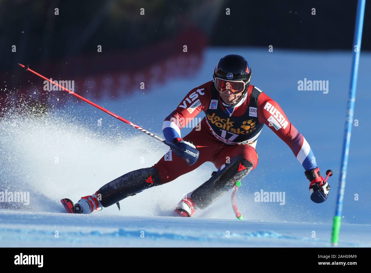Bormio, Italia, 29 dic 2019, trikhichev pavel (RUS) 7° classificato durante la Coppa del Mondo di sci FIS 2019 - Uomini's combinata Alpina - Sci - Credit: LPS/Sergio Bisi/Alamy Live News Foto Stock