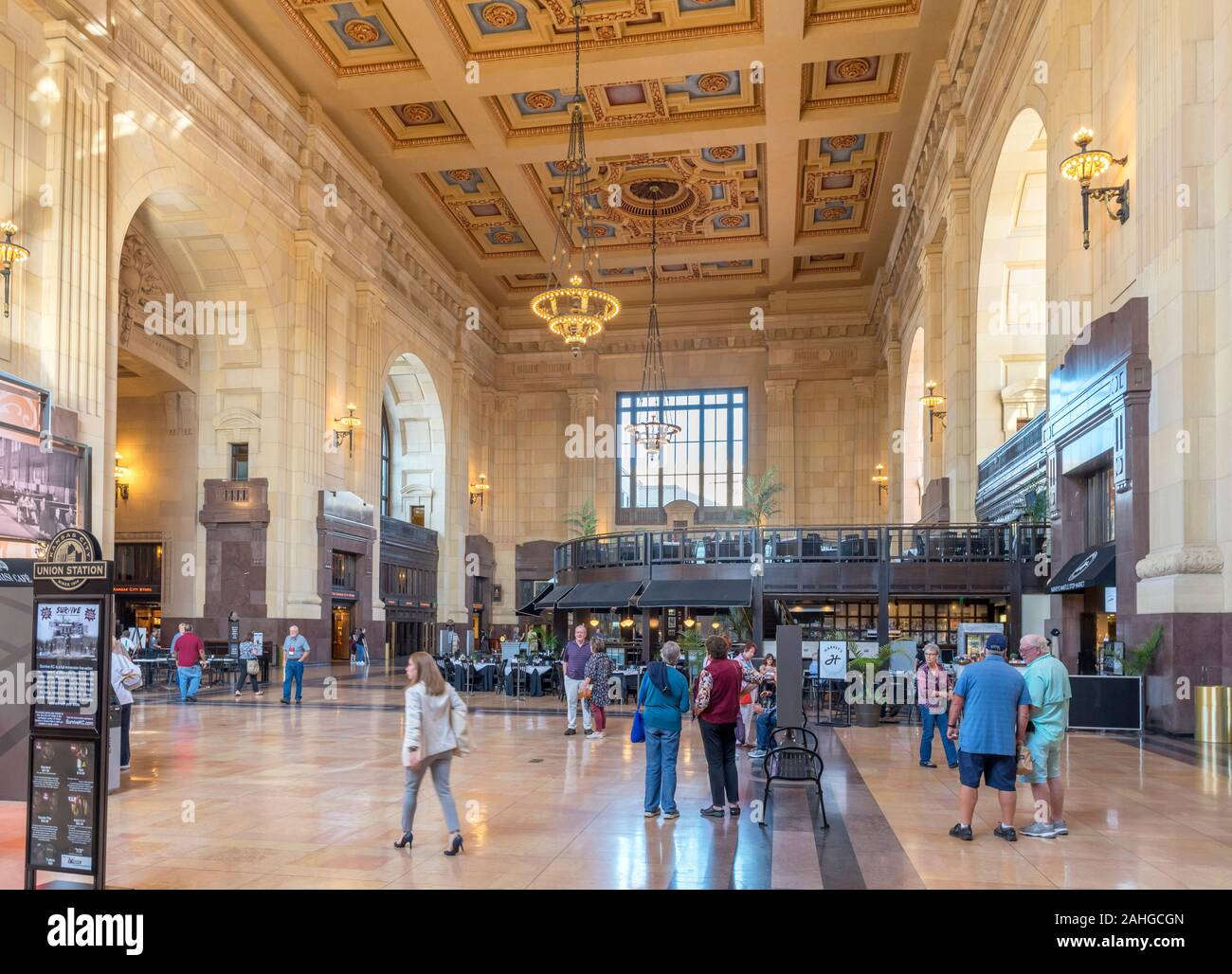 Interno del Kansas City Union Station, Kansas City, Missouri, Stati Uniti d'America Foto Stock