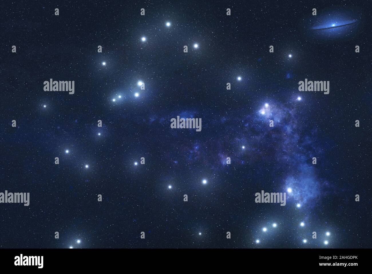 Costellazione di Ofiuco stelle nello spazio esterno. Segno zodiacale Ofiuco stelle della costellazione. Gli elementi di questa immagine sono state arredate dalla NASA Foto Stock