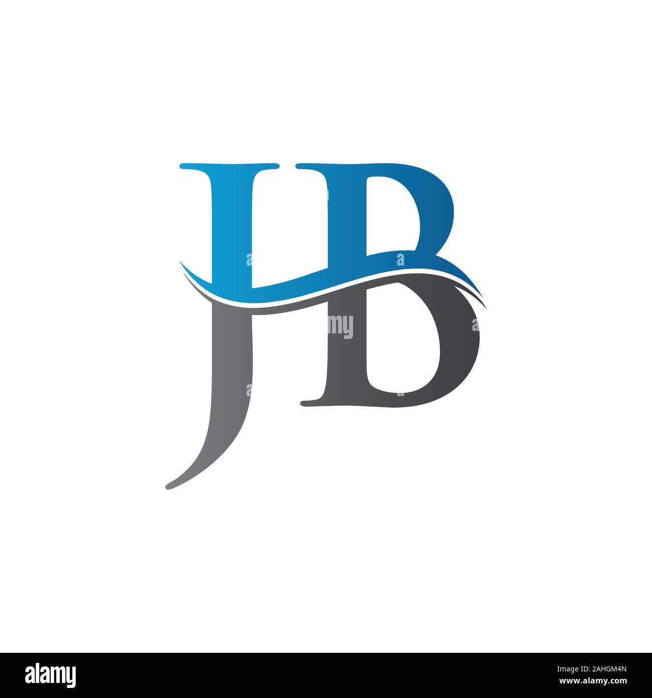 JB lettere del tipo di Logo Design template vettoriale. Lettera astratta JB logo Design Illustrazione Vettoriale