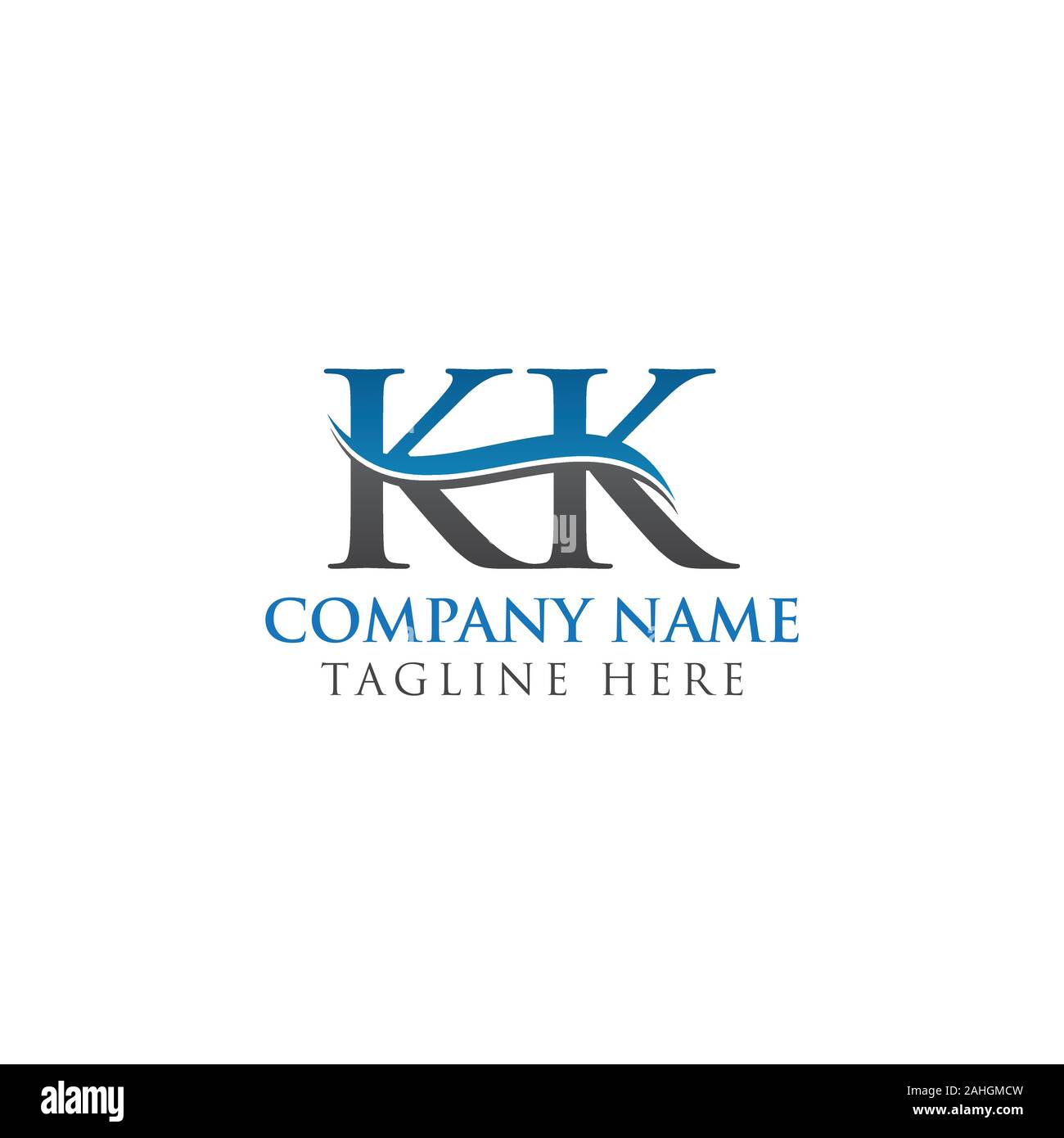 Iniziale lettera KK Logo Design template vettoriale. Abstract lettera KK logo Design Illustrazione Vettoriale