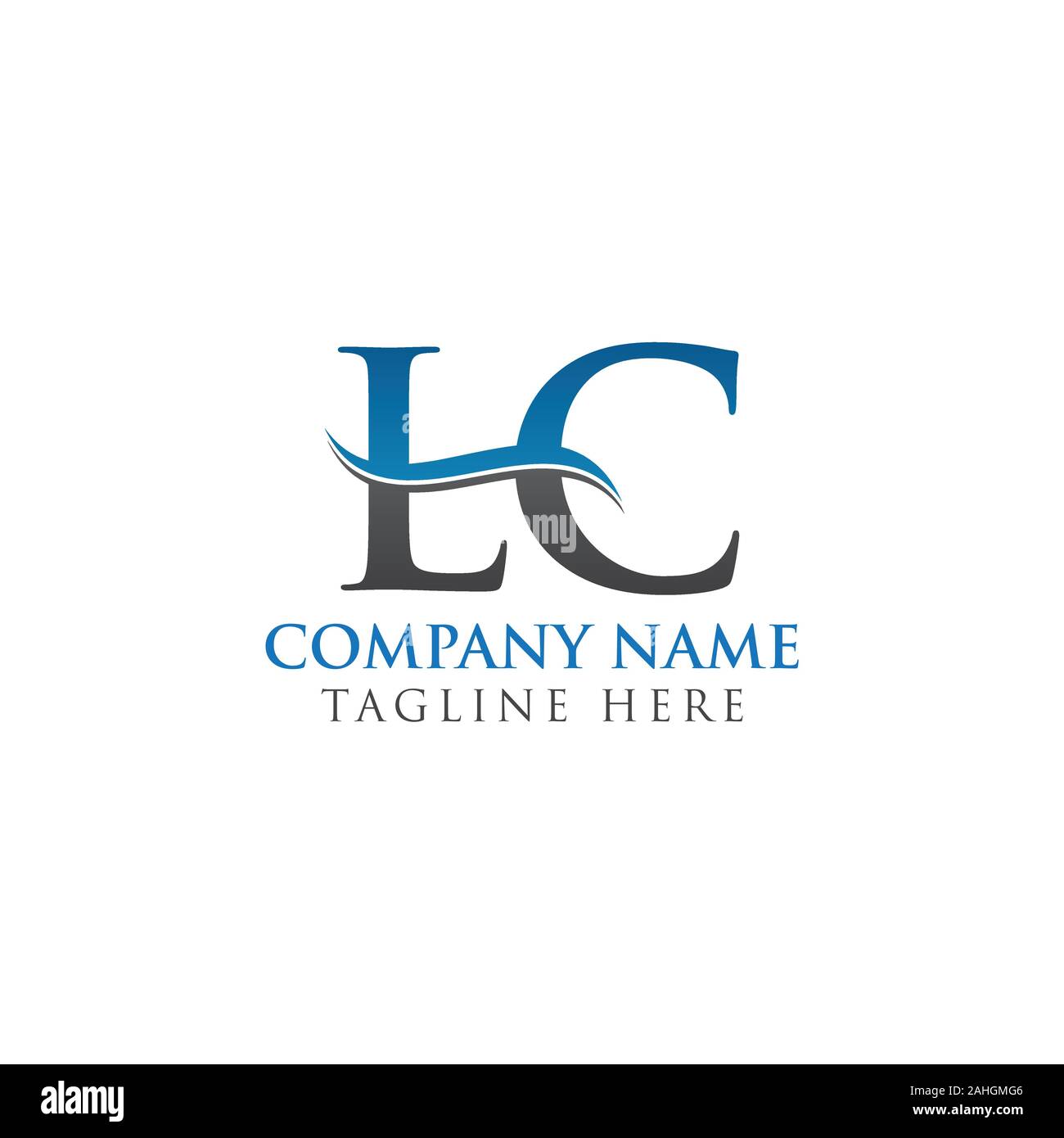 LC iniziale lettera Logo Design template vettoriale. Lettera astratta LC logo Design Illustrazione Vettoriale