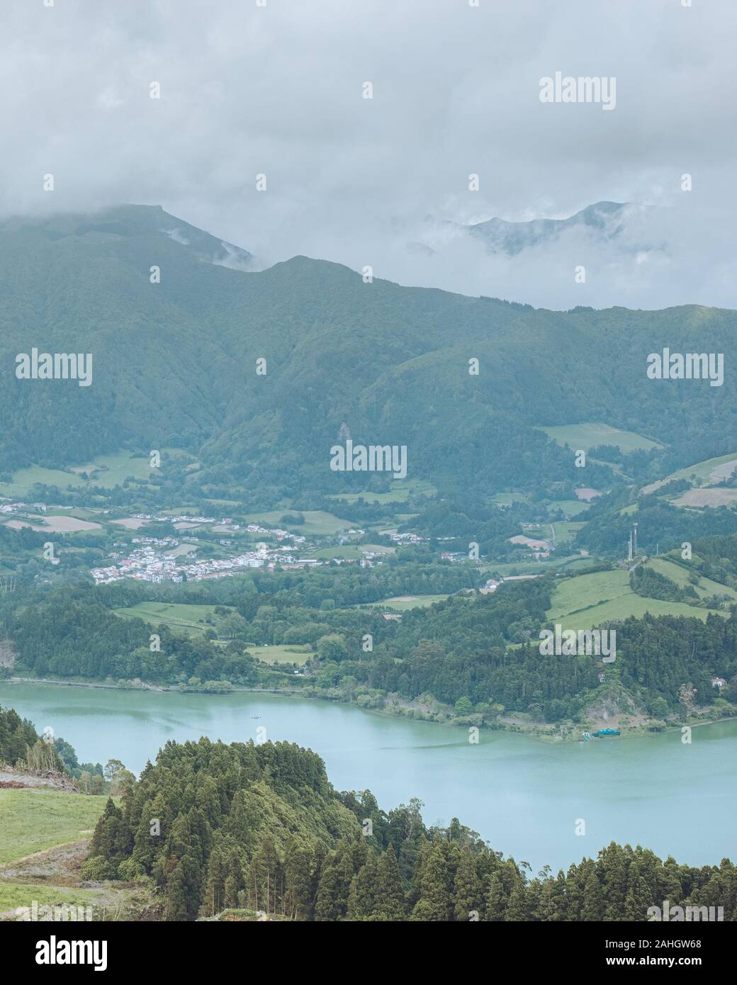 Vista Sull'Isola Di Ponta Delgada Foto Stock
