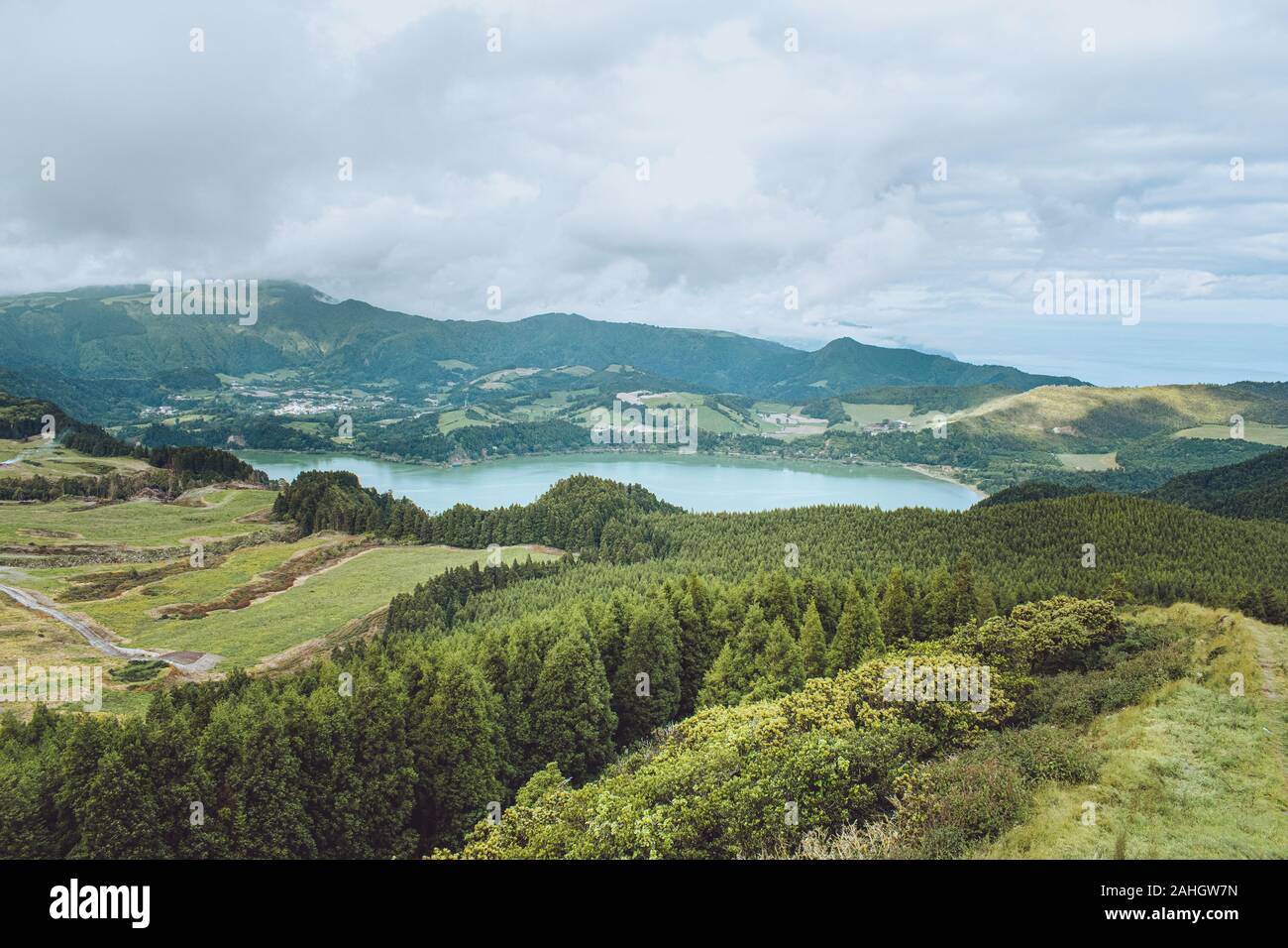 Vista Sull'Isola Di Ponta Delgada Foto Stock