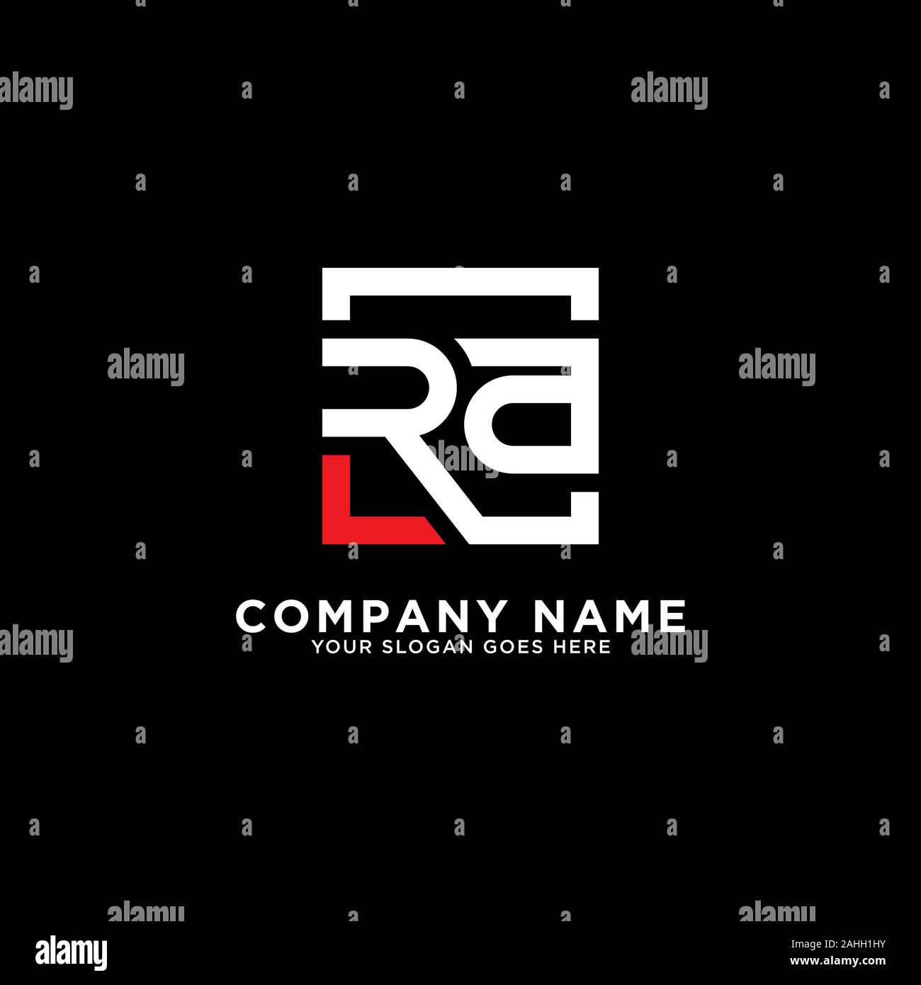 RA Square disegni logo, logo moderno modello Illustrazione Vettoriale