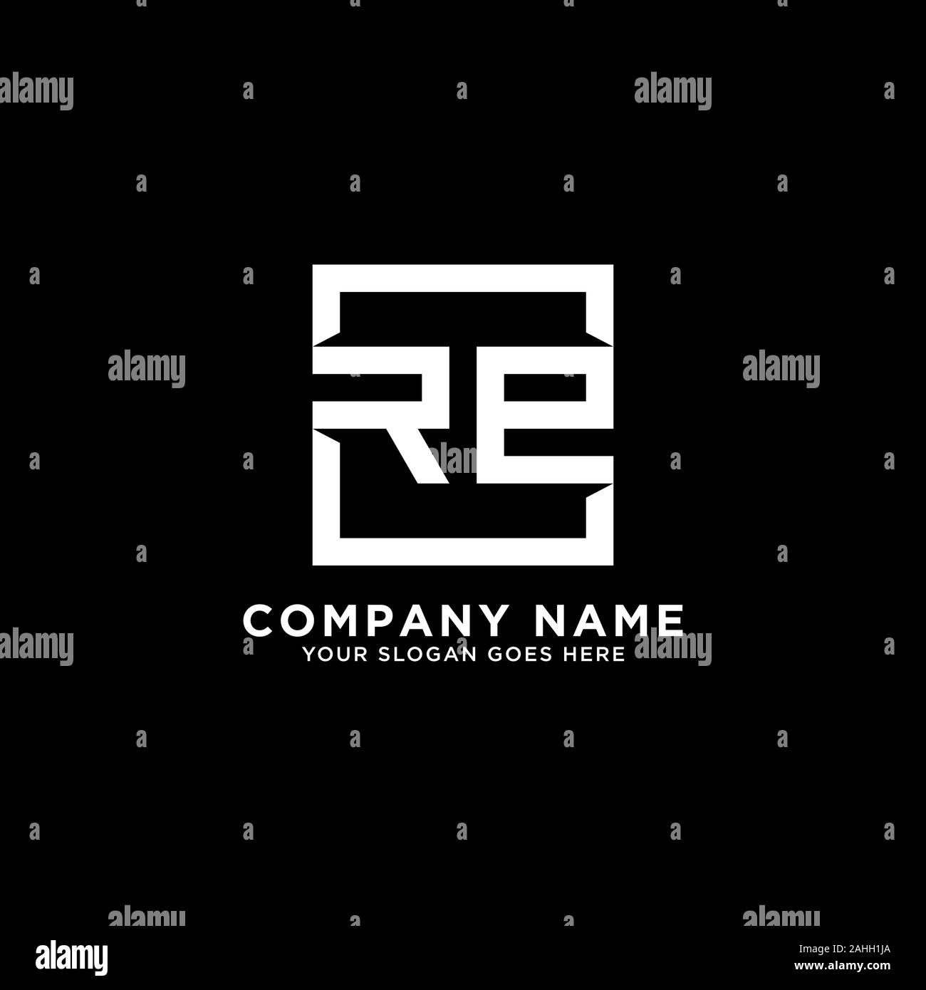 Piazza nuovamente i disegni logo, logo moderno modello Illustrazione Vettoriale