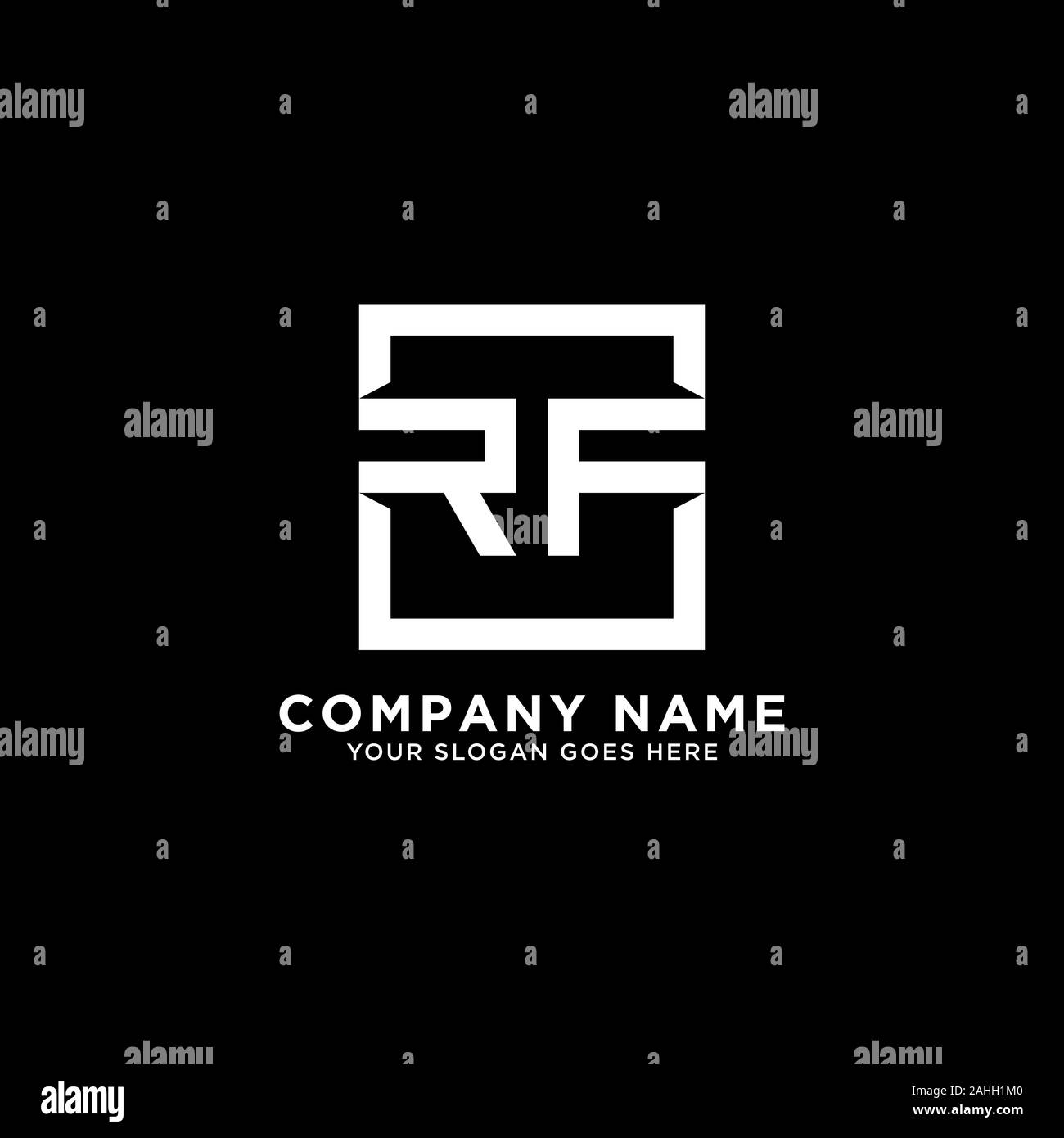 Piazza RF disegni logo, logo moderno modello Illustrazione Vettoriale