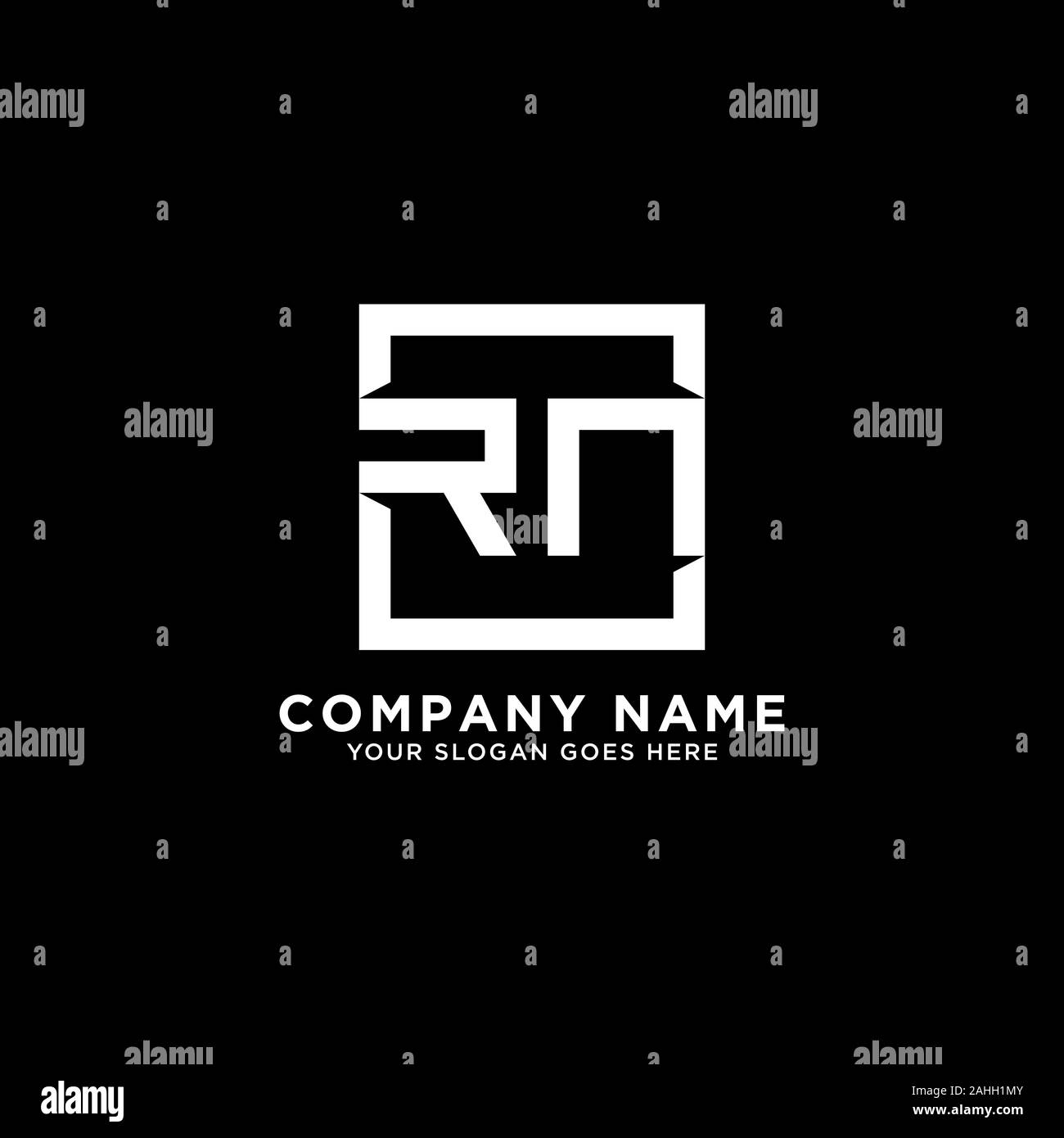 RN Square disegni logo, logo moderno modello Illustrazione Vettoriale