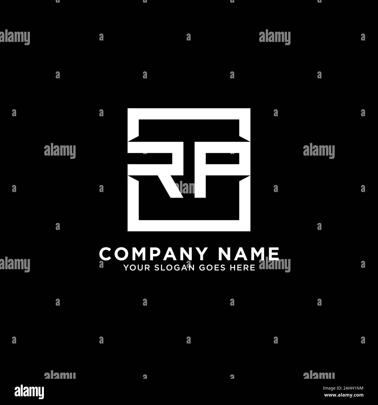 RP Square disegni logo, logo moderno modello Illustrazione Vettoriale