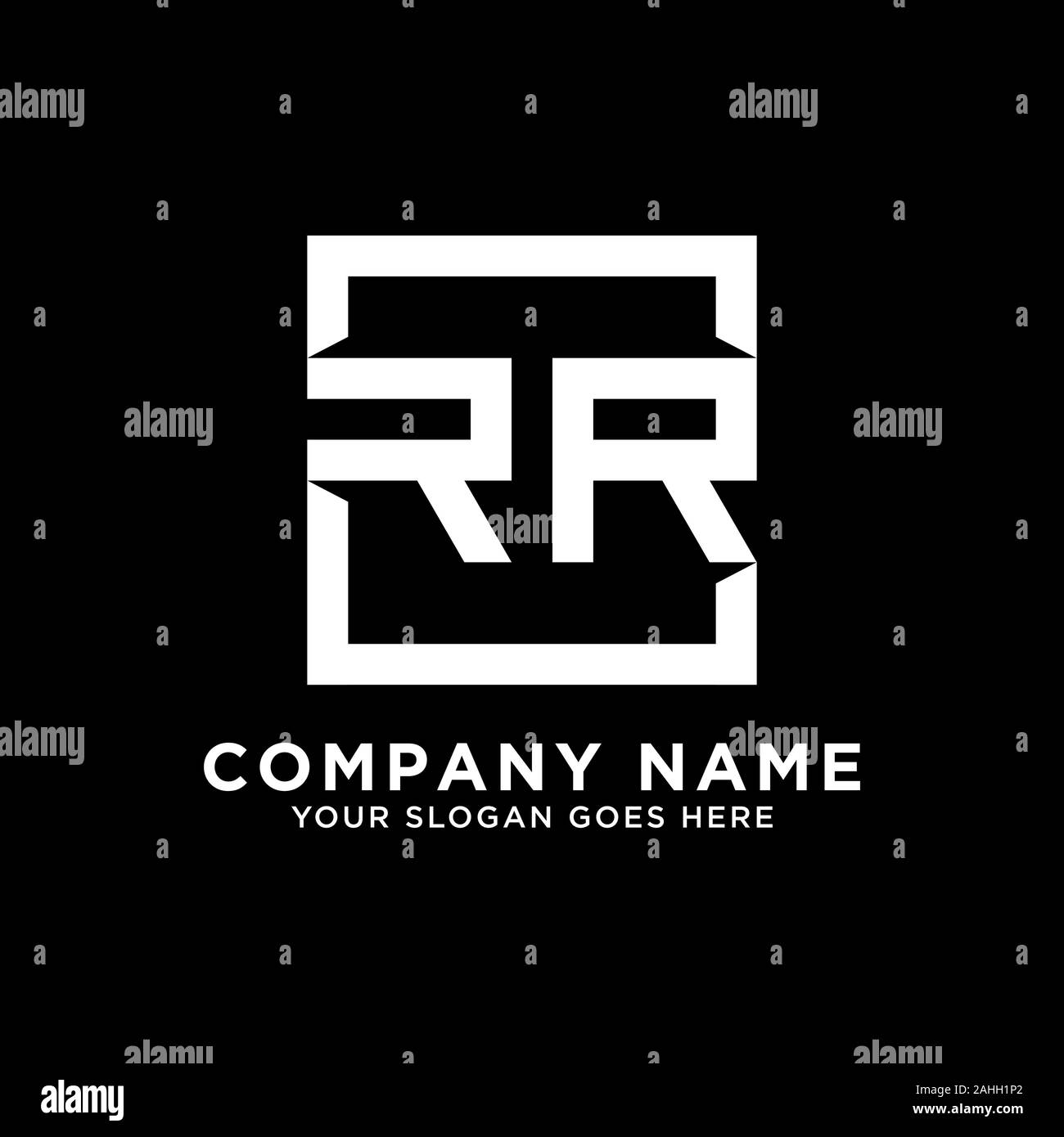 RR Square disegni logo, logo moderno modello Illustrazione Vettoriale