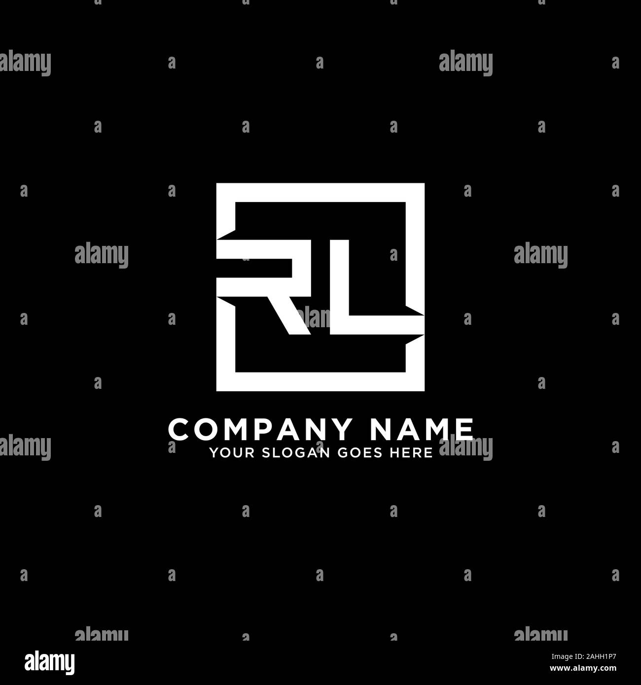 RL Square disegni logo, logo moderno modello Illustrazione Vettoriale