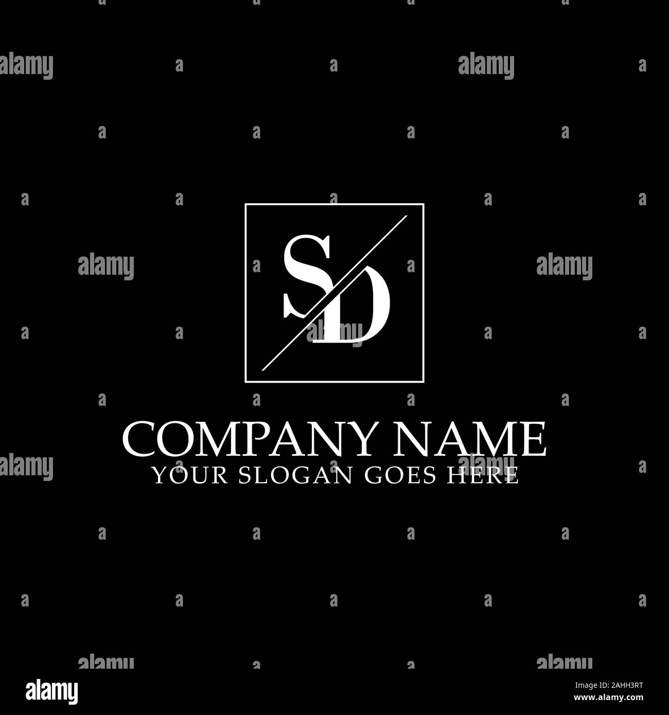 Lettera S disegni logo, quadrato disegni logo idea Illustrazione Vettoriale