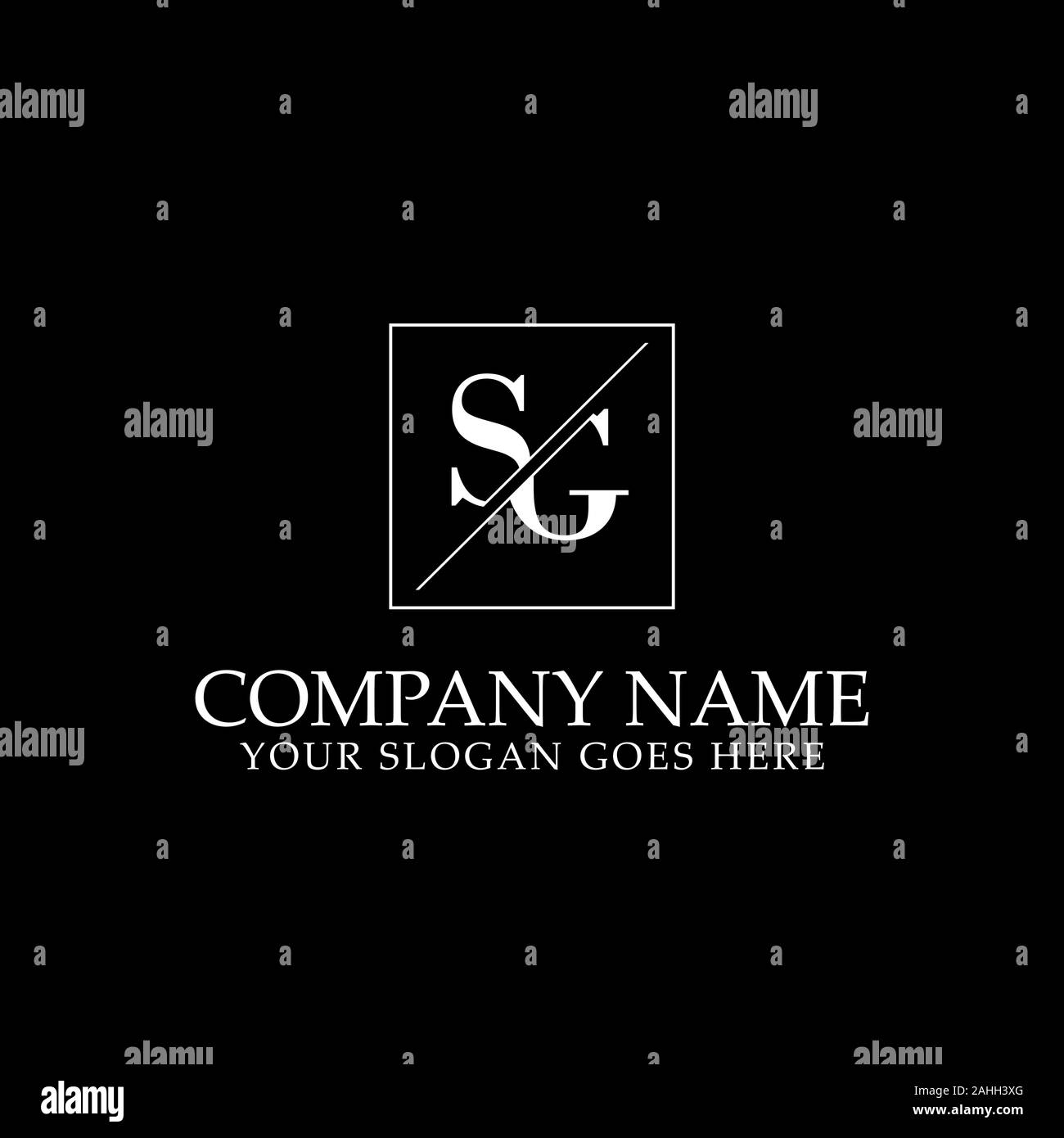 Lettera S disegni logo, quadrato disegni logo idea Illustrazione Vettoriale