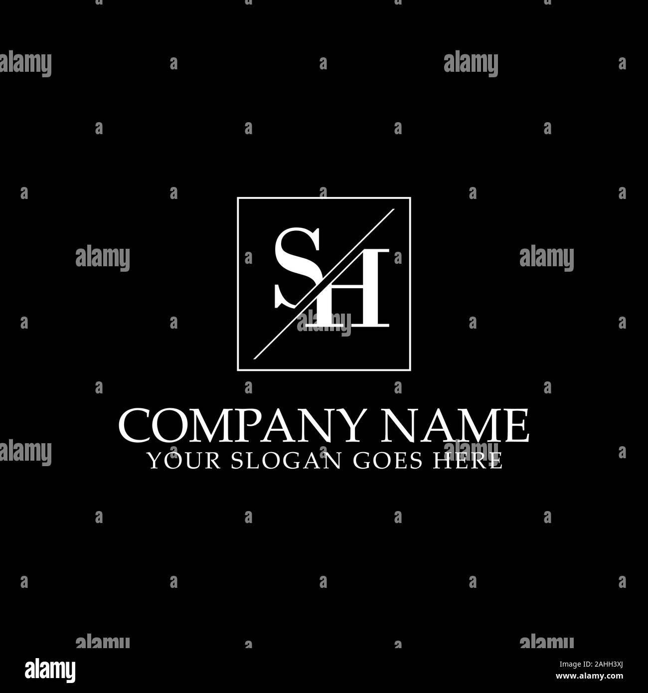 Lettera S disegni logo, quadrato disegni logo idea Illustrazione Vettoriale