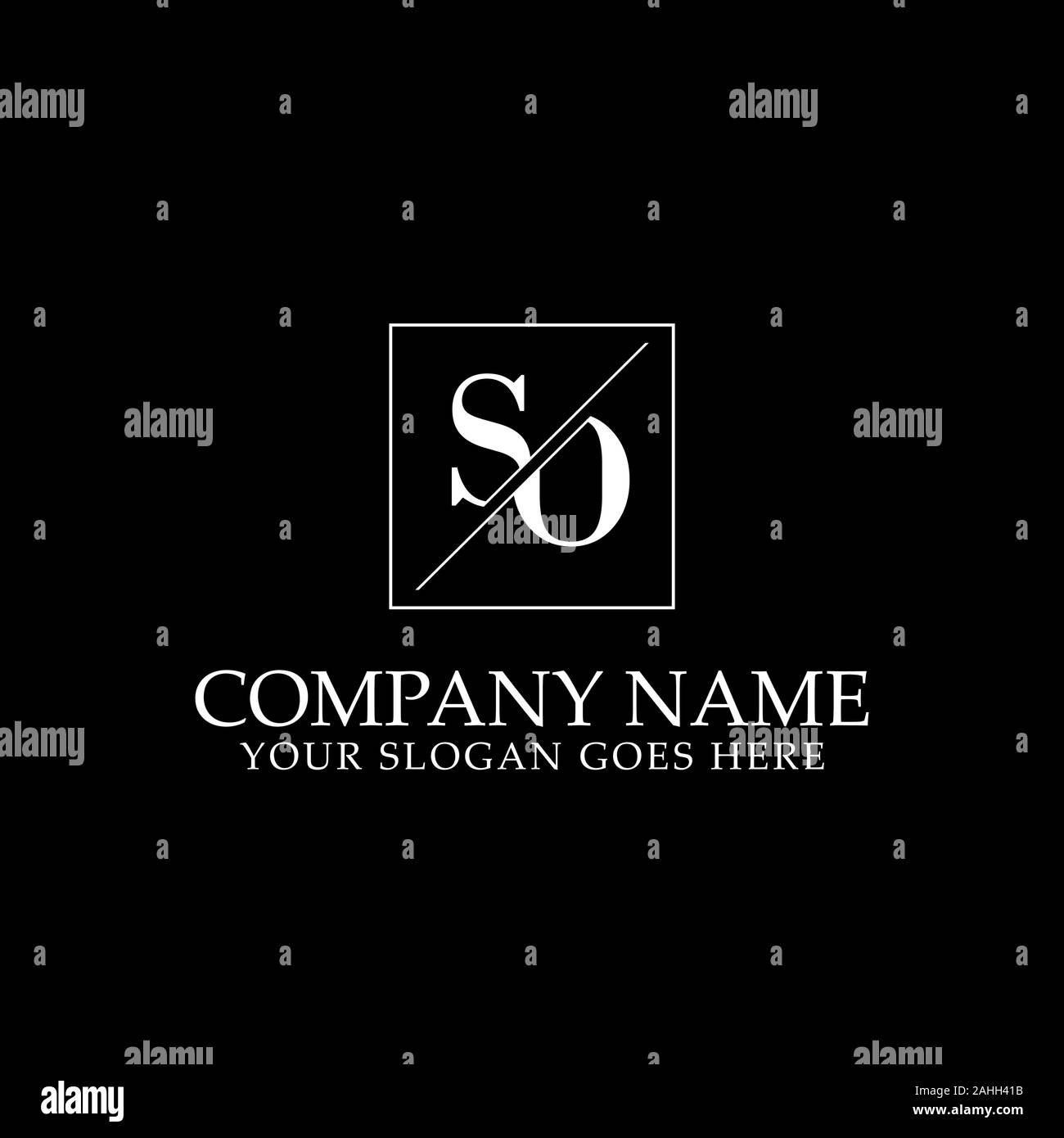 Lettera S disegni logo, quadrato disegni logo idea Illustrazione Vettoriale