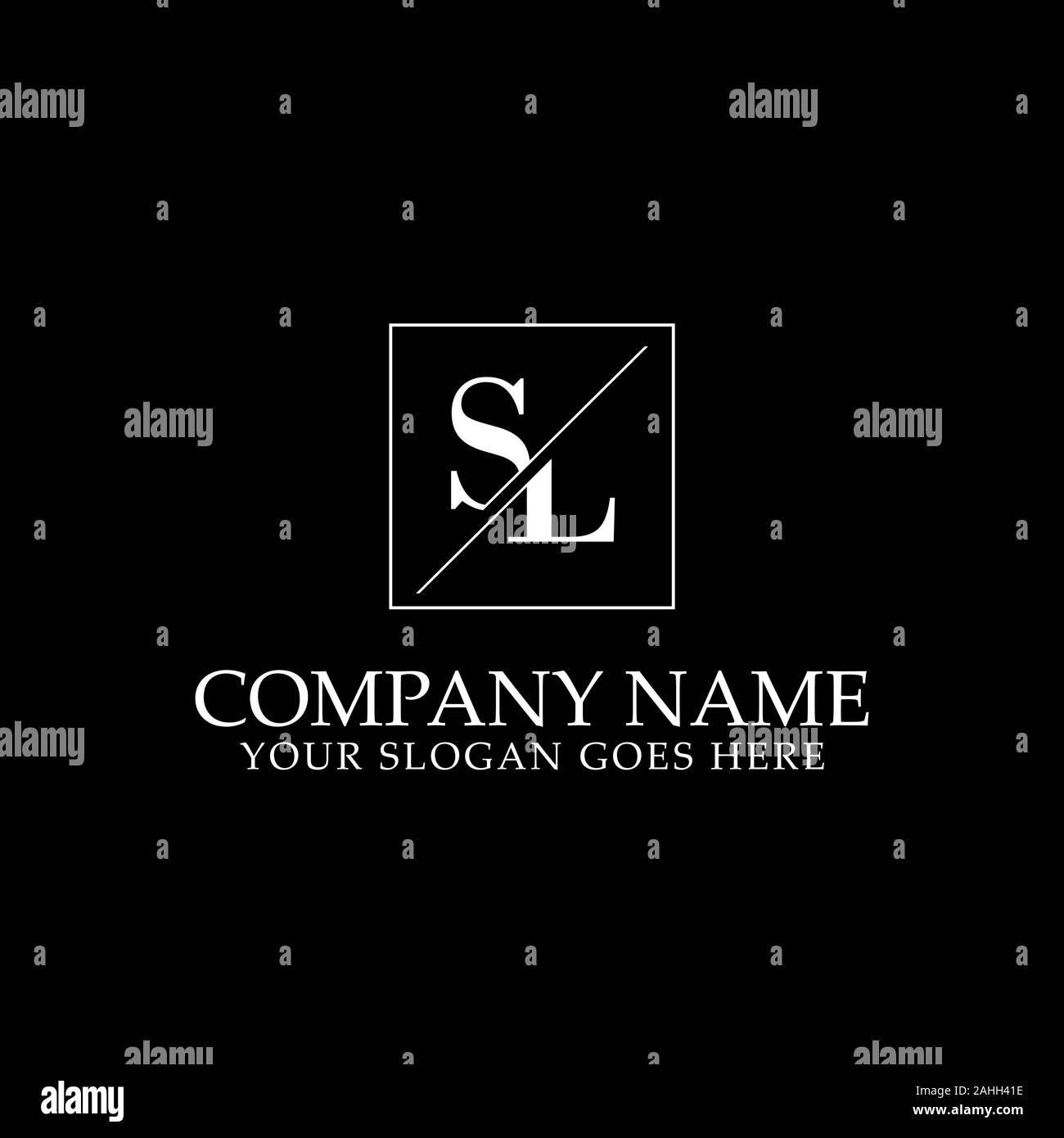 Lettera S disegni logo, quadrato disegni logo idea Illustrazione Vettoriale